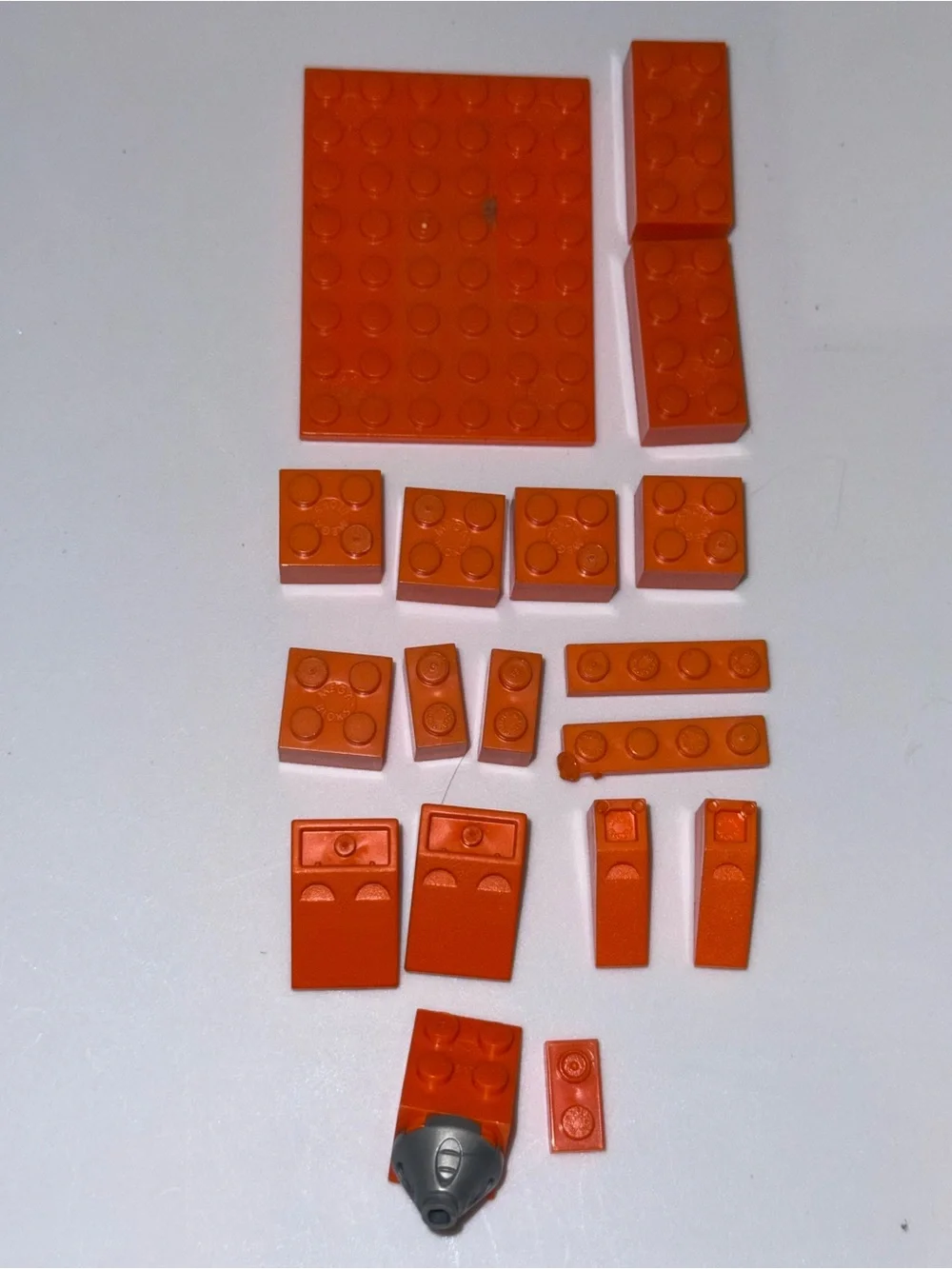 LEGO 18 orange planks blocks pieces parts lot